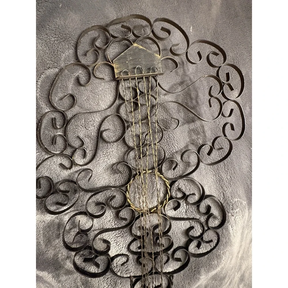 Vintage Mid-Century Wrought Iron Guitar Wall Art - 25